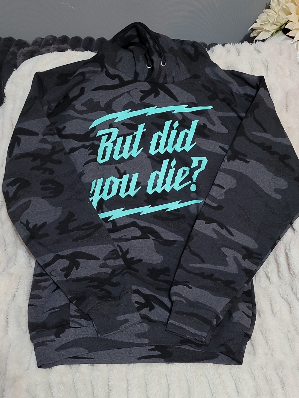 NEW OFFROAD VIXENS But Did You Die? Camo Hoodie - Women's Charcoal Gray